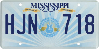 MS license plate HJN718