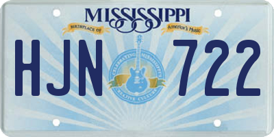 MS license plate HJN722
