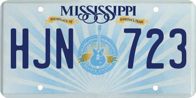 MS license plate HJN723