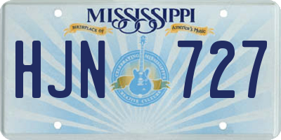 MS license plate HJN727