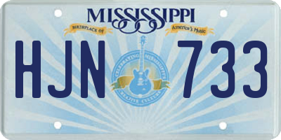 MS license plate HJN733