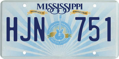 MS license plate HJN751