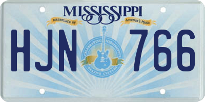 MS license plate HJN766