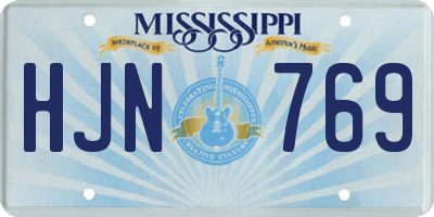 MS license plate HJN769