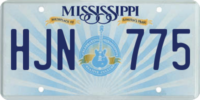 MS license plate HJN775