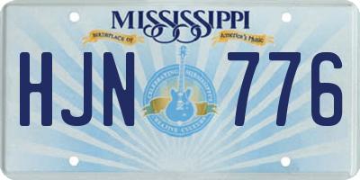 MS license plate HJN776