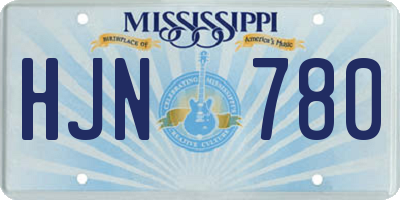 MS license plate HJN780