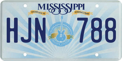 MS license plate HJN788