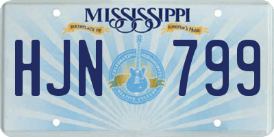 MS license plate HJN799