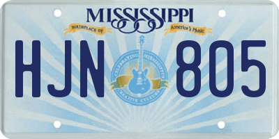 MS license plate HJN805