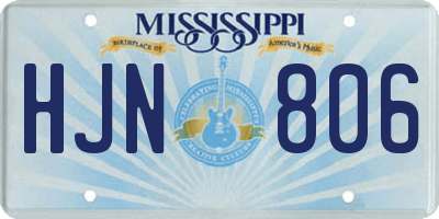 MS license plate HJN806