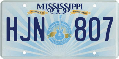 MS license plate HJN807