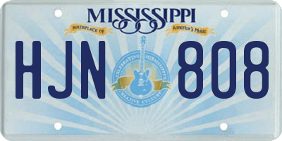 MS license plate HJN808
