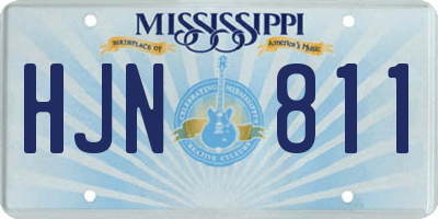 MS license plate HJN811
