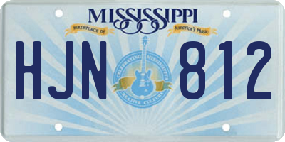 MS license plate HJN812