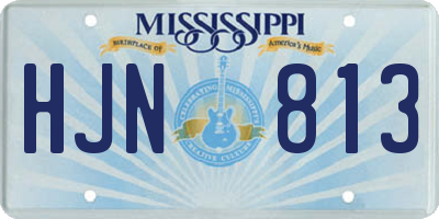 MS license plate HJN813