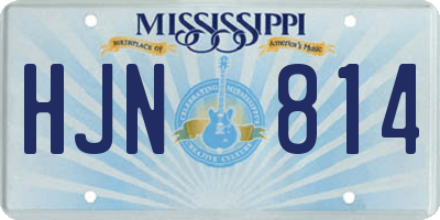 MS license plate HJN814