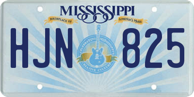 MS license plate HJN825