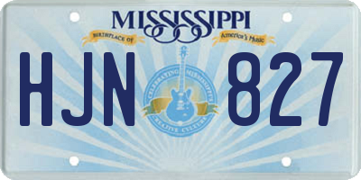MS license plate HJN827