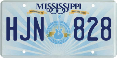 MS license plate HJN828