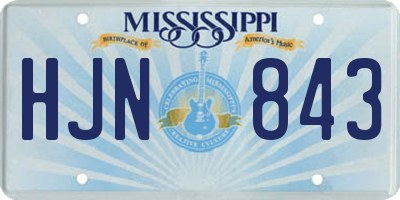 MS license plate HJN843