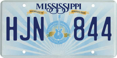 MS license plate HJN844