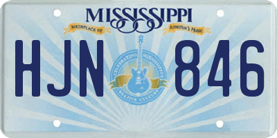 MS license plate HJN846