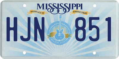 MS license plate HJN851