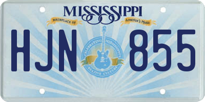 MS license plate HJN855