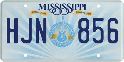 MS license plate HJN856