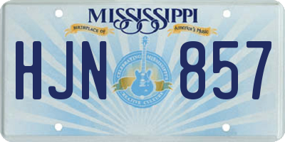 MS license plate HJN857