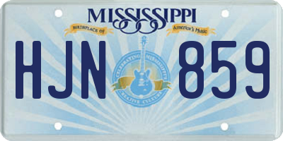 MS license plate HJN859