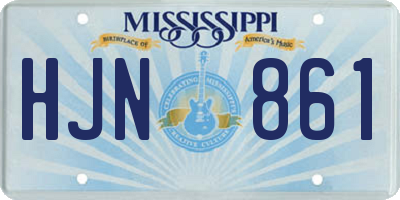 MS license plate HJN861