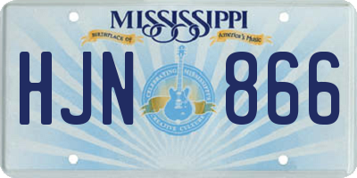 MS license plate HJN866