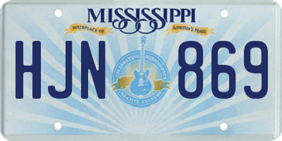 MS license plate HJN869