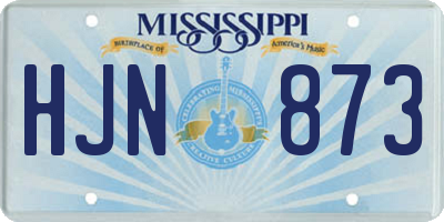 MS license plate HJN873