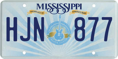 MS license plate HJN877