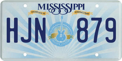 MS license plate HJN879