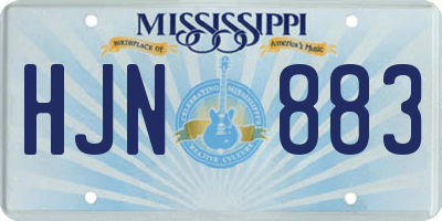 MS license plate HJN883
