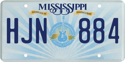 MS license plate HJN884