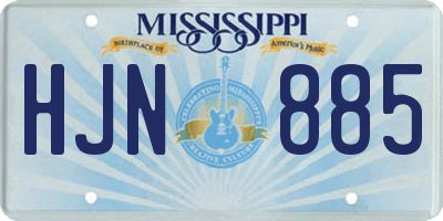 MS license plate HJN885