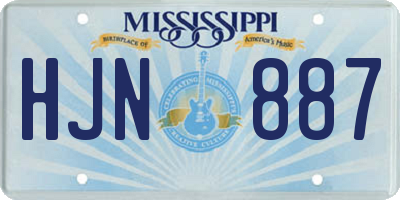 MS license plate HJN887
