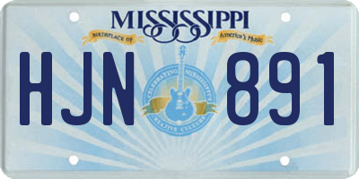 MS license plate HJN891