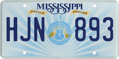 MS license plate HJN893