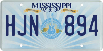 MS license plate HJN894