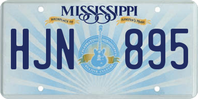 MS license plate HJN895