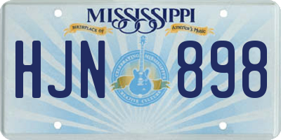 MS license plate HJN898