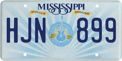 MS license plate HJN899