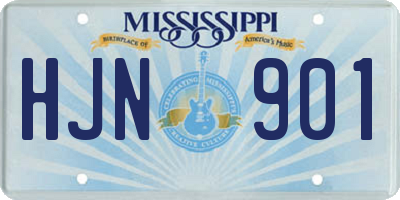MS license plate HJN901