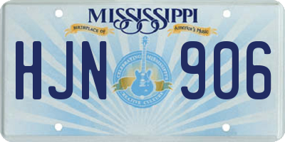 MS license plate HJN906